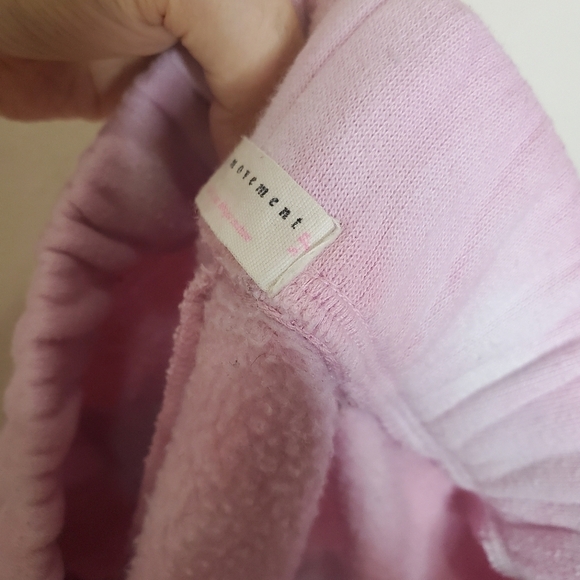 Free People Movement Work It Out Pink & White Tie Dye Fleece Jogger Sweatpants - Picture 12 of 13